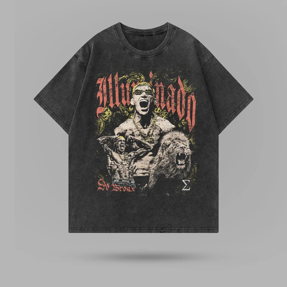 Charles Oliveira Illuminado Bootleg Washed Oversize Tshirt