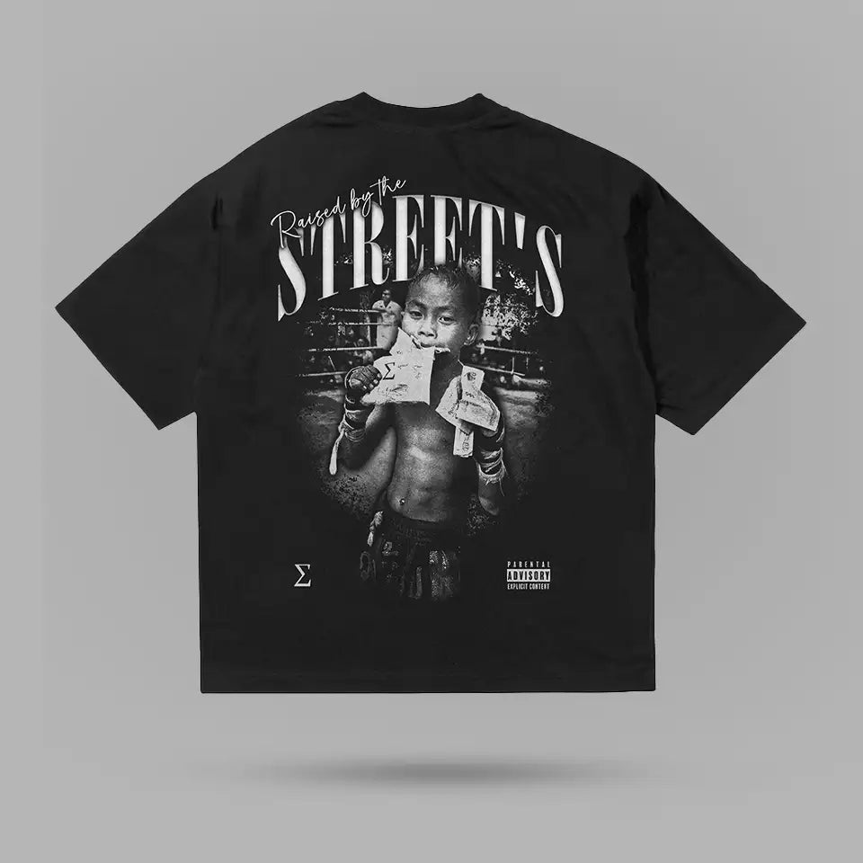 Raised By Streets Muay Thai Kid Tshirt