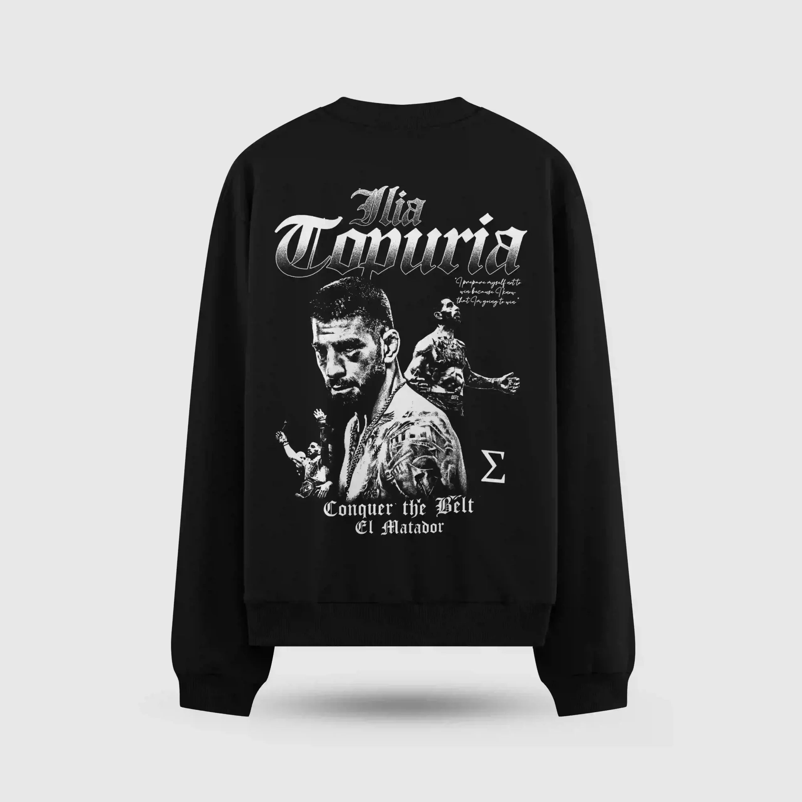 Ilia Topuria Conquer The Belt Oversize Sweatshirt