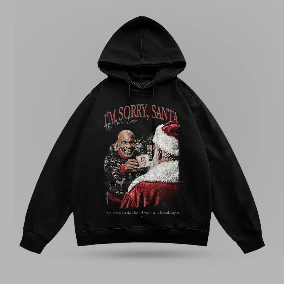 Mike Tyson Its Your Ear Santa Oversize Hoodie