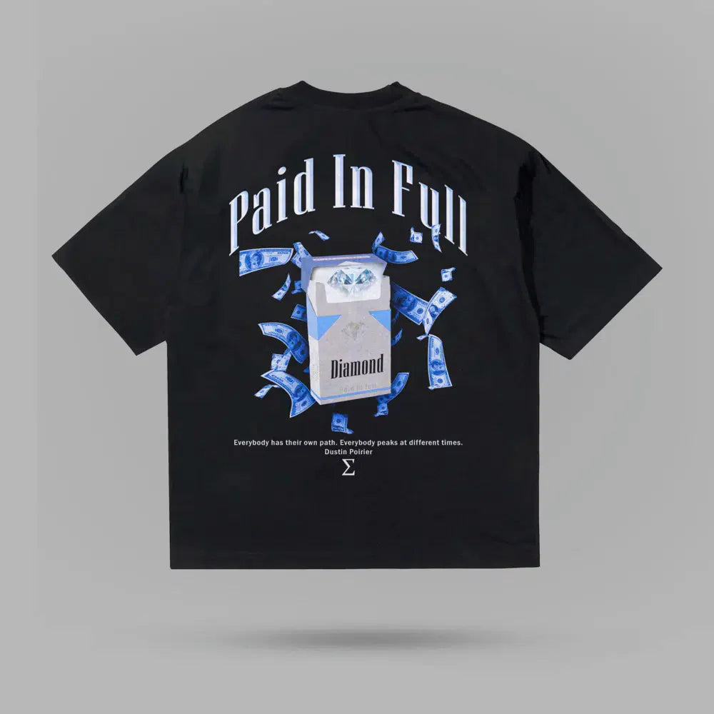 Dustin Poirer Paid In Full Siyah Oversize Tshirt