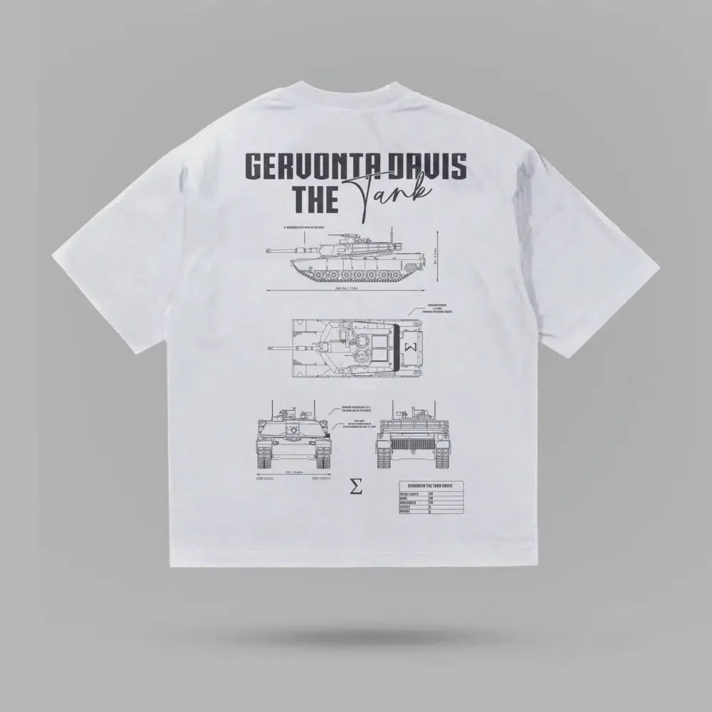 Gervonta Davis In Tank We Trust Beyaz Oversize Tshirt