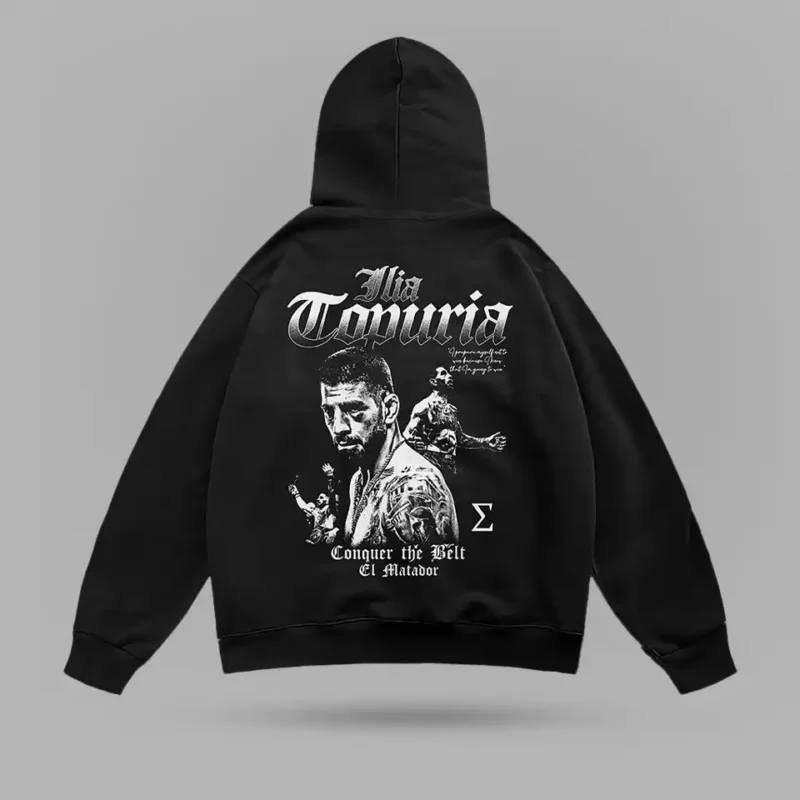 Ilia Topuria Conquer The Belt Oversize Hoodie